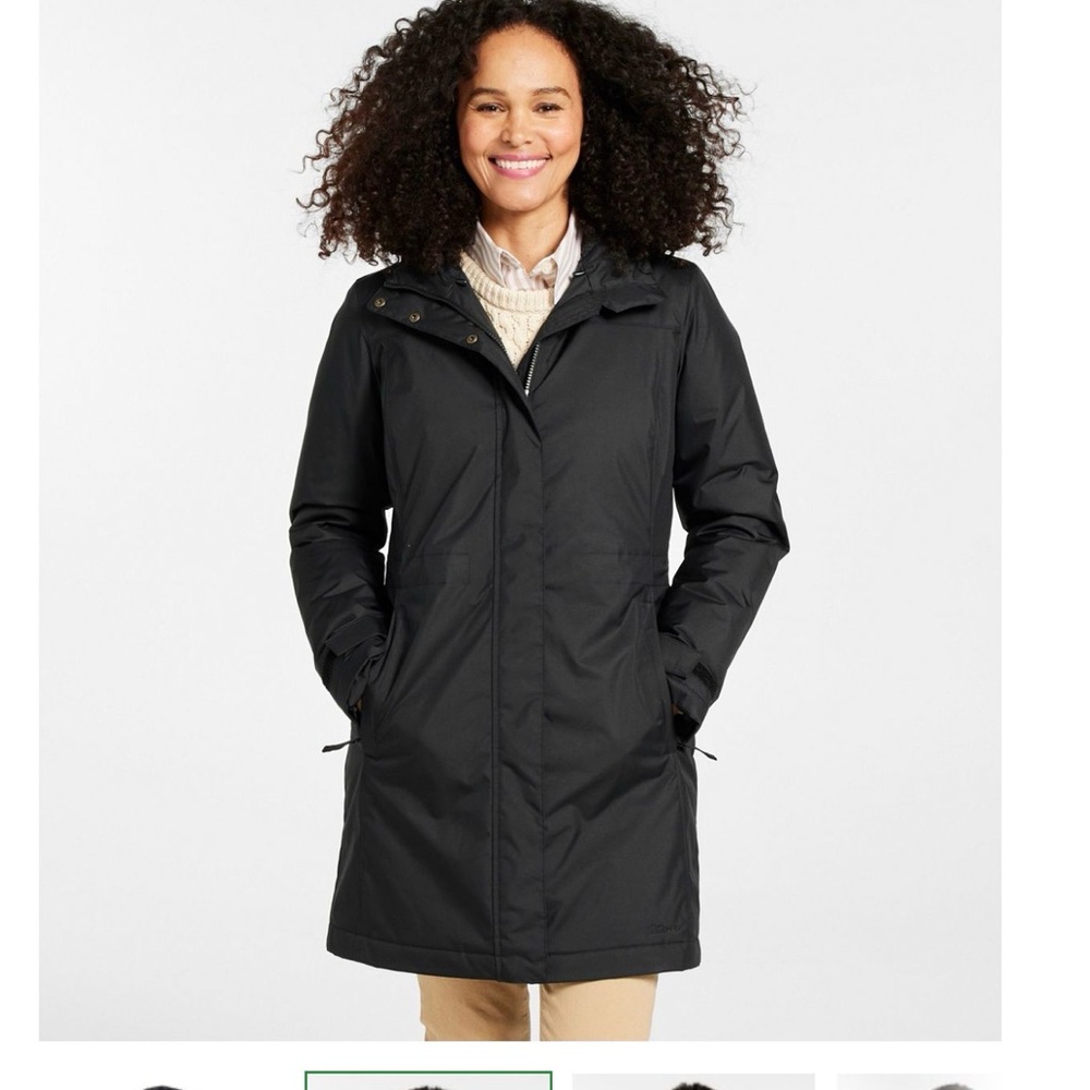 Women's Black Hooded Coat